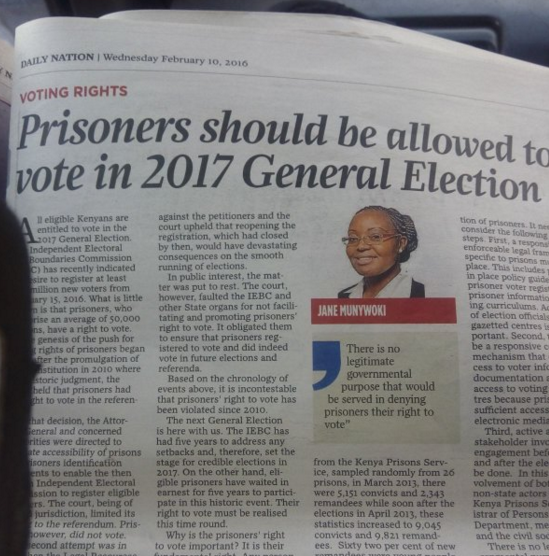 lrf_ke's tweet photo. @KituoSheria @HakiKNCHR Prisoners Right to Vote #PrisonersVote2017 https://t.co/RuTLeJRTRT