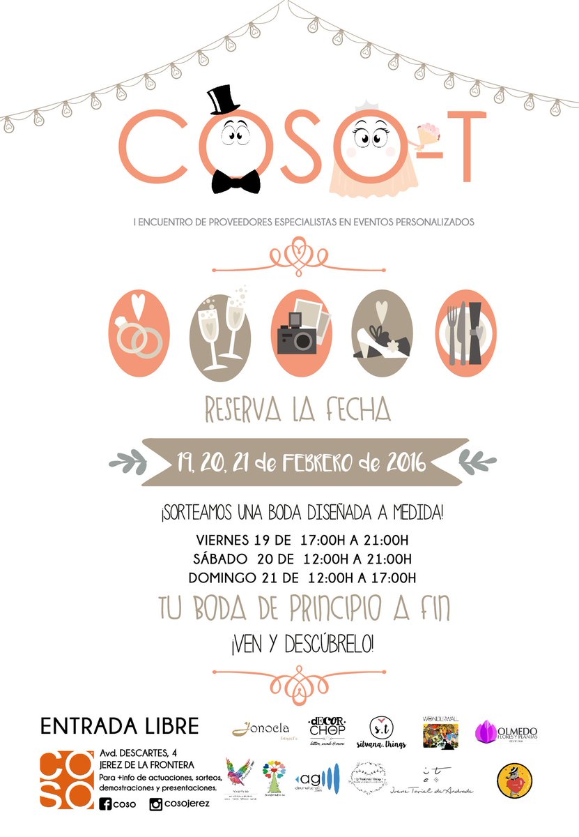 ellobolopez_net's tweet image. Y llegó el GRAN DÍA! Nos vemos esta tarde a las 17:00 en #COSOT Auuuuuu!!! @cosojerez #Chapas #Boda #Jerez #Eventos