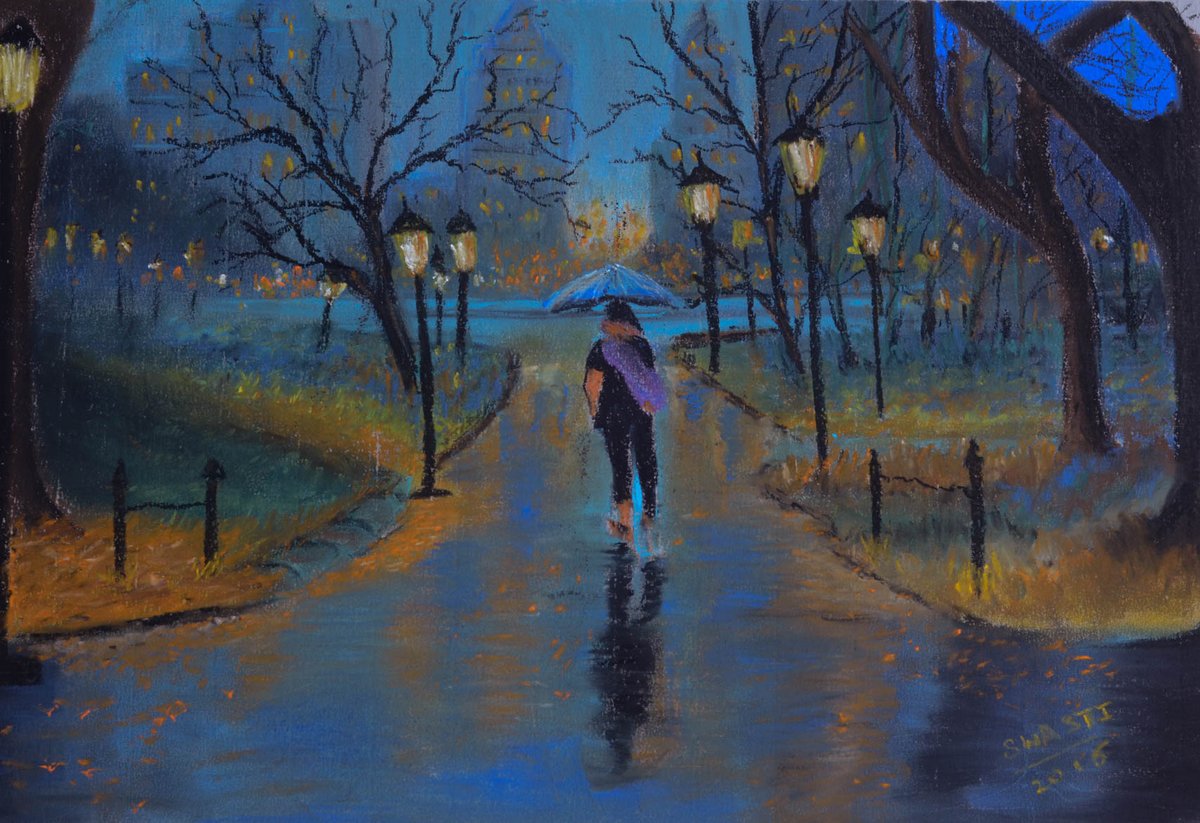 swastiverma's tweet photo. "After Rains" Pastel Painting by @swastiverma #Painting #Softpastel #Citylife #afterrain #rain #Walkinrain #walk https://t.co/hN6tD1XOAh