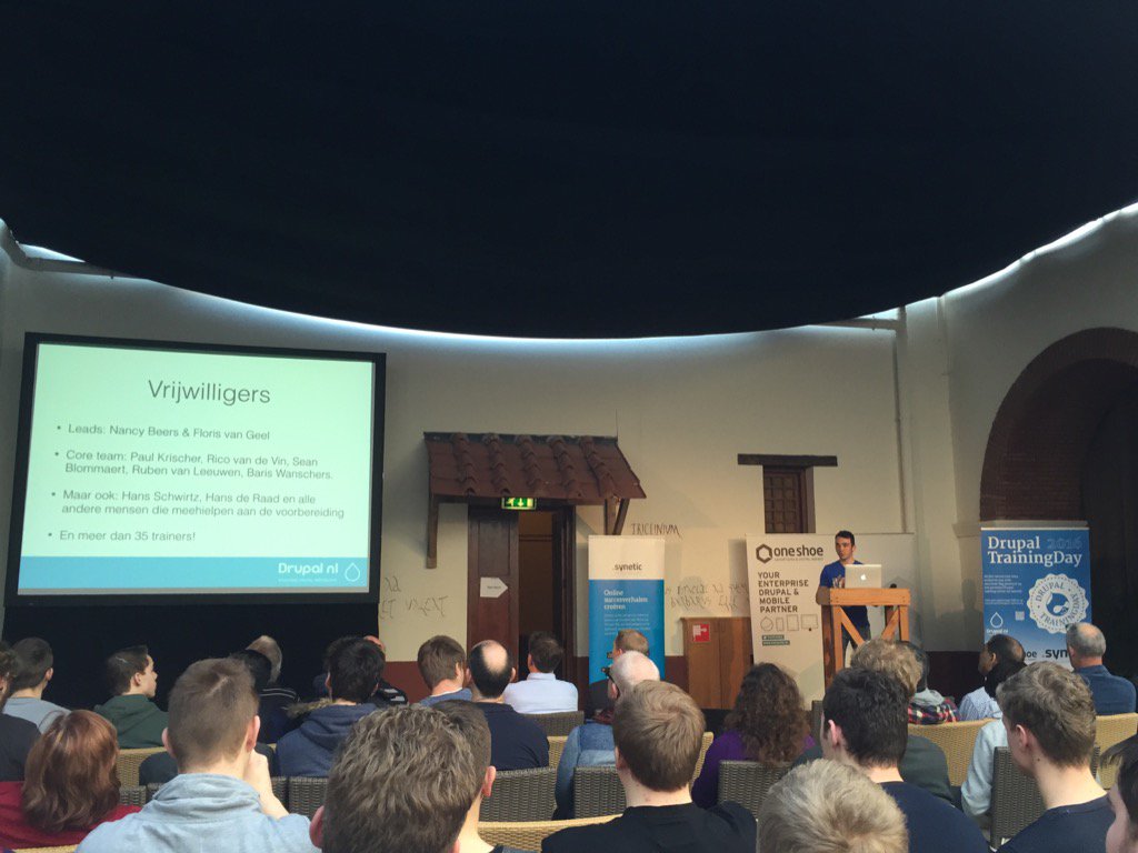 eelkeblok's tweet photo. Dutch #Drupaltrainingday opened by @BarisW https://t.co/rkPCS4qyMW
