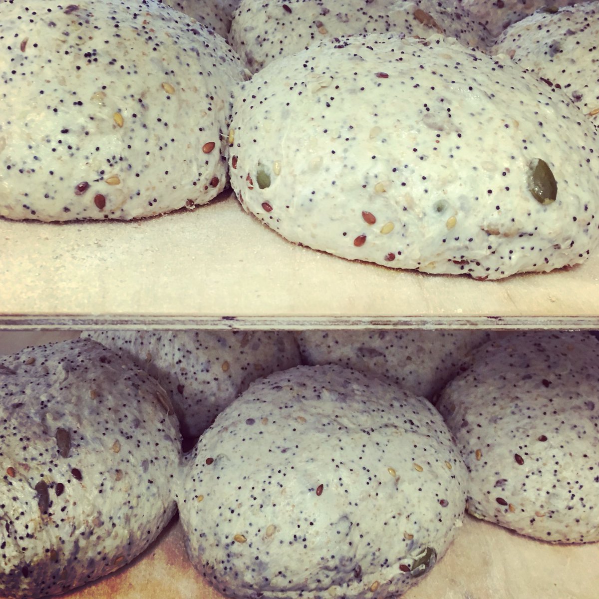 pavilionbakery's tweet image. Our Bakers are getting ready for a busy weekend! #sourdough #happybakers