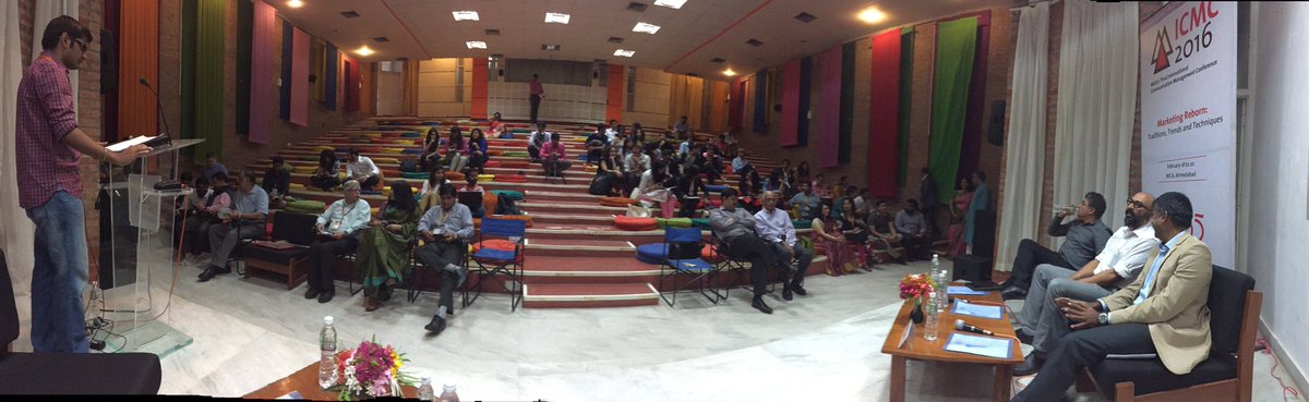 PankajPachauri's tweet photo. Very educative &amp; engrossing session 'Marketing Reborn' at @MICAICMC with @falgunivasavada @harishbijoor and others. https://t.co/KINZx9CgHD