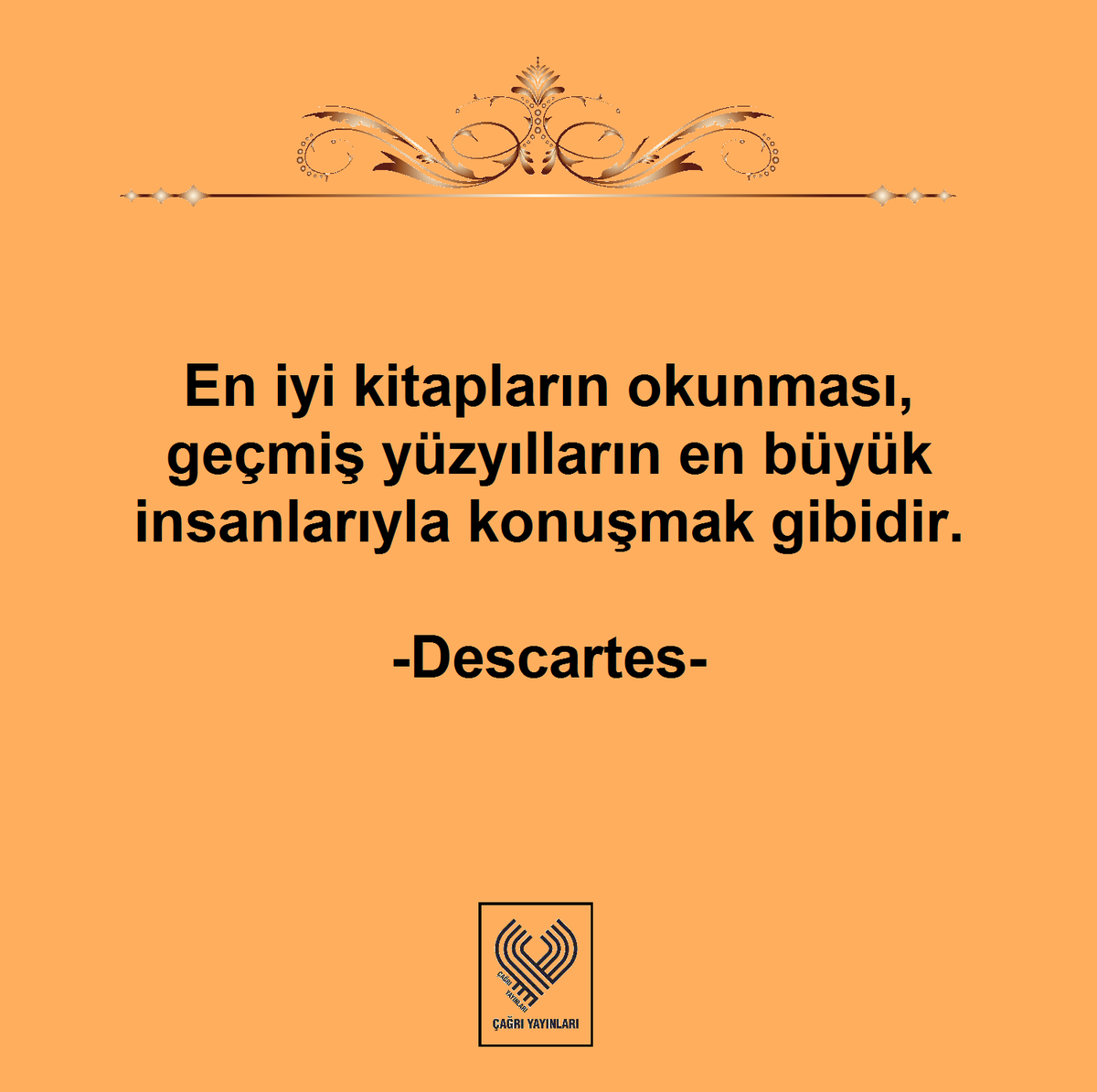 #Kitap #Descartes #EnİyiKitap #Bilgi #ÇağrıYayınları