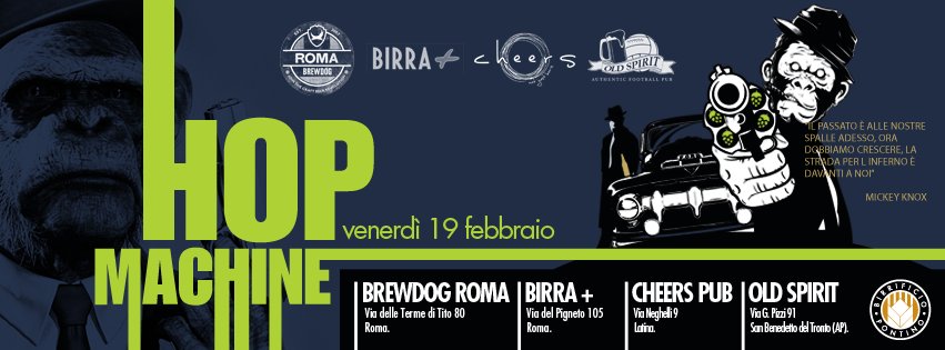 PontinoBrewery's tweet photo. Oggi sarà un venerdì di fuoco!
A #Roma vi aspettiamo al @BrewdogRoma @BirraPiu con #HOPMACHINE #noproibizioni https://t.co/K5J90mnUt9