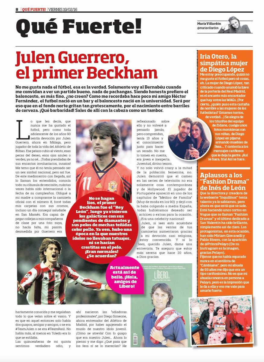 8JULENGUERRERO's tweet photo. Hola amigos, os dejo un artículo que sale en el Diario "Que", SALUDOS!! https://t.co/bt7UzYQgp5