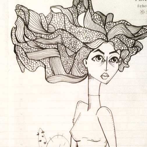 Hair detail 36/366 #moleskine #daily #diary (c)7shapes #dailydiary #dailymoleskine #mymole… ift.tt/1SVLeYM