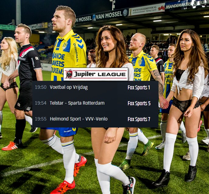 1e_Divisie's tweet image. Vanaf 19.50u alle wedstrijden @FOXSportsnl in "Voetbal op vrijdag". 2 live wedstrijden. Samenvattingen 23.45u @SBS6.