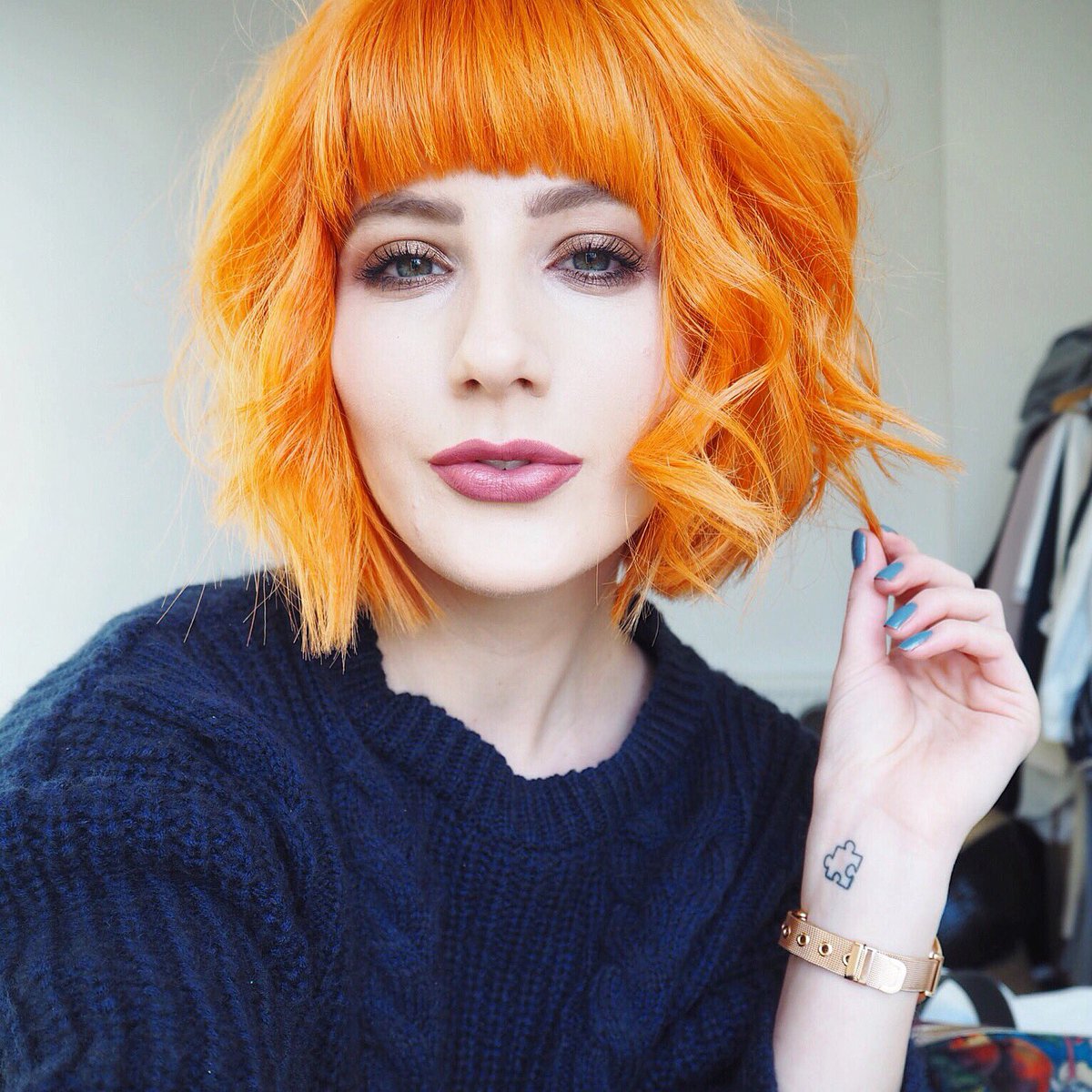 SO I HAVE ORANGE HAIR! 🍊 thanks to <a href="/georgenorthwood/">George Northwood</a> &amp; <a href="/AmyFishColour/">Amy Fish</a> for transforming my look! #RedkenReady 🎉