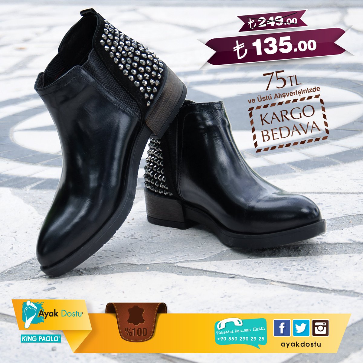 Siyah, Bot, Kadın Ayakkabı.
Hızlı alışveriş; goo.gl/OA28Kv 
#ayakdostu #bot #ayakkabı #kadın #indirim