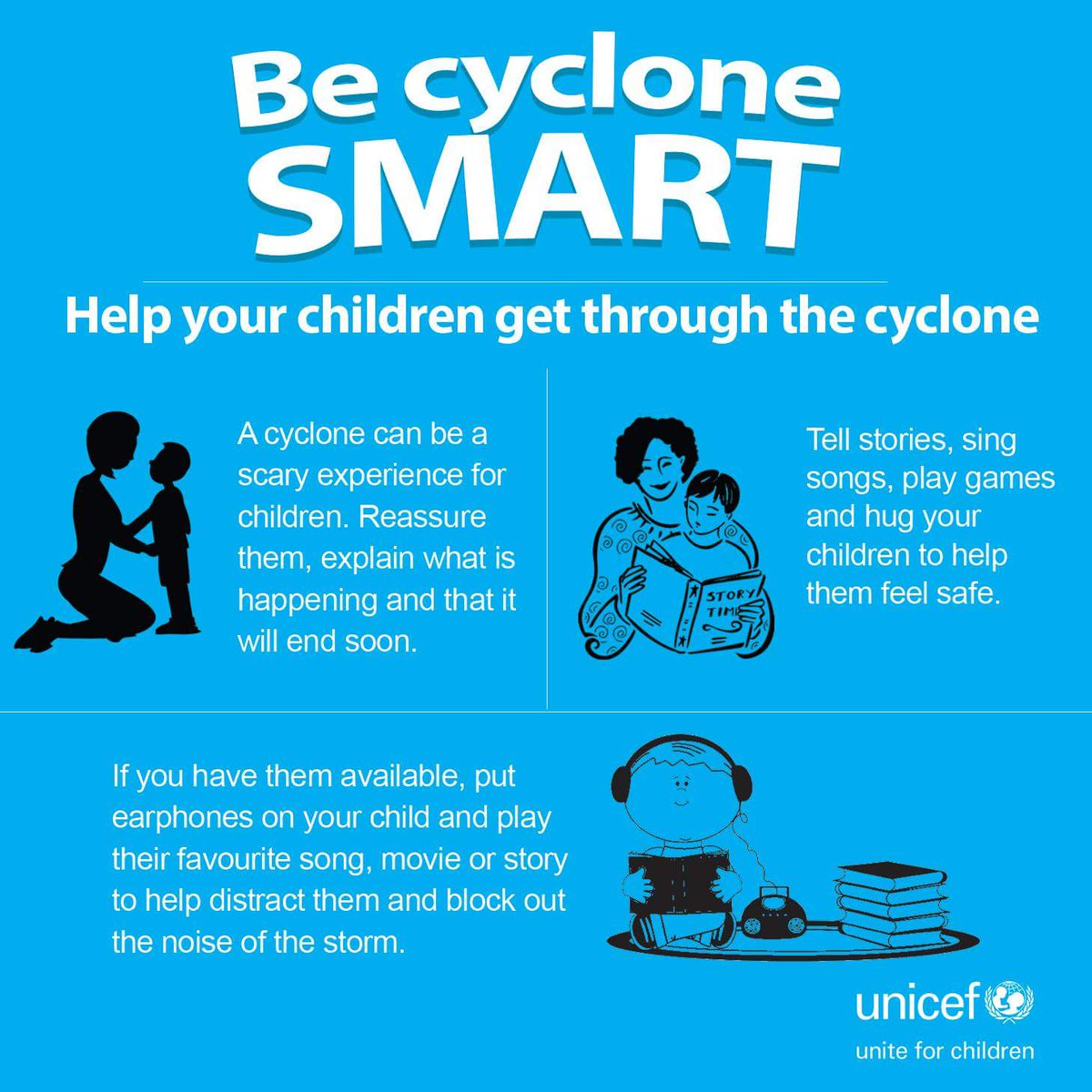 UNICEFPacific's tweet photo. Here are a few tips on how to help your children get through the cyclone. #TCWinston #becyclonesmart ๐ https://t.co/XPubREJhN8