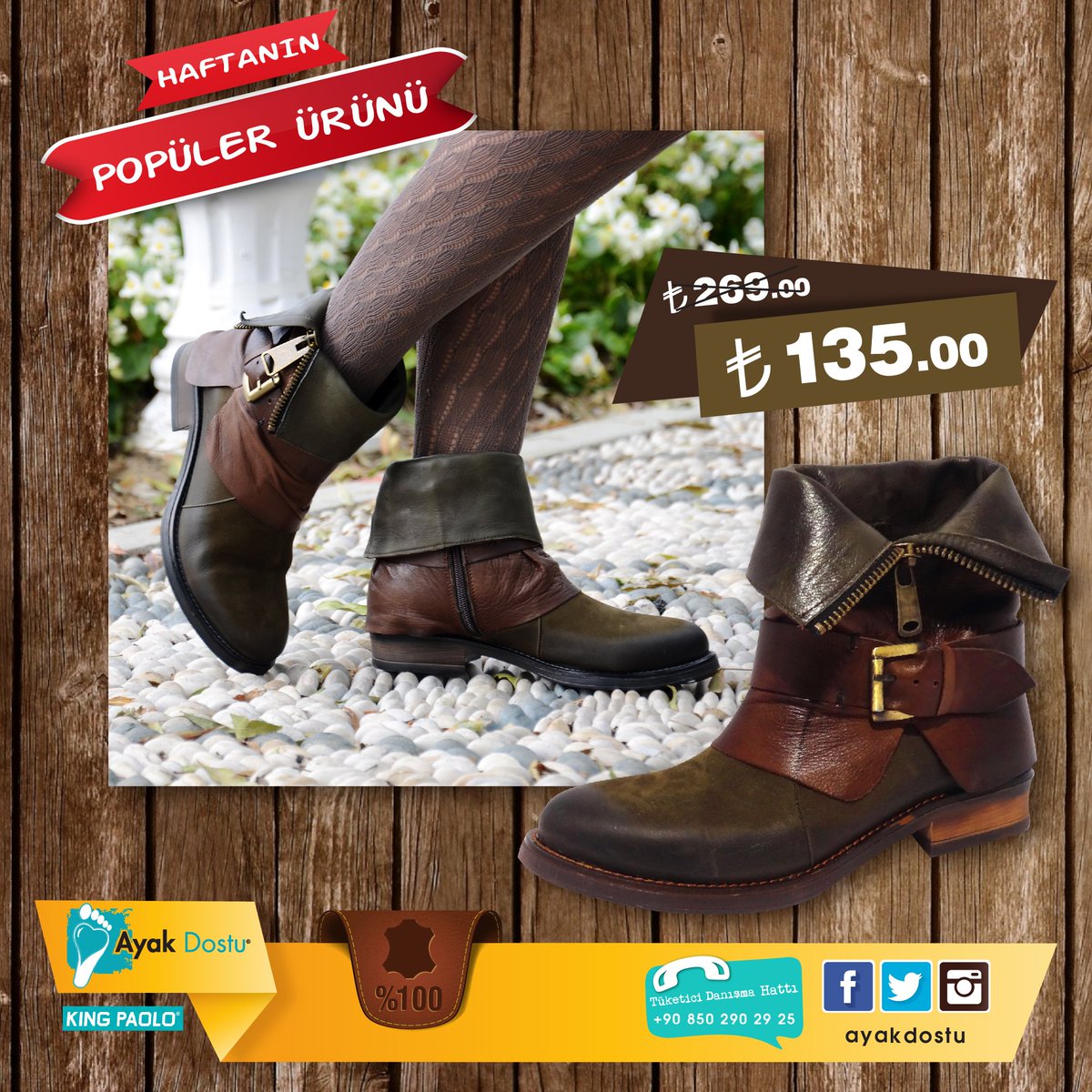 King Paolo, Haki, Bot, Kadın Ayakkabı.
Hızlı alışveriş; goo.gl/Xr38Ey 
#ayakdostu #bot #kadın #indirim