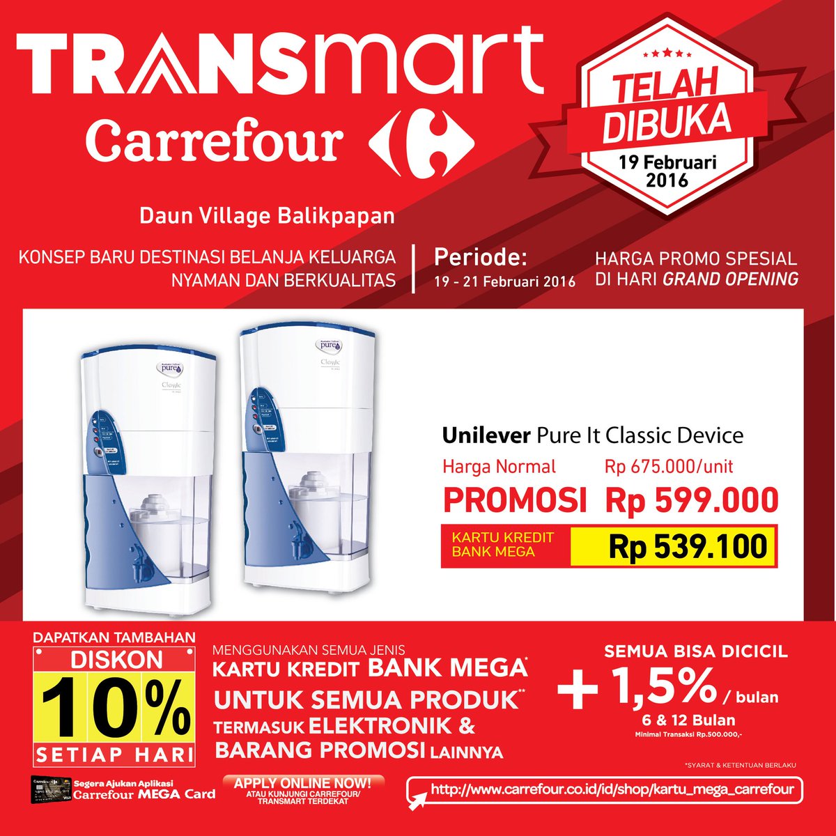 TransmartCarre4's tweet photo. 8. Hemat lagi 10% jika menggunakan kartu kredit @BankMegaID https://t.co/MYcOP2gaTD