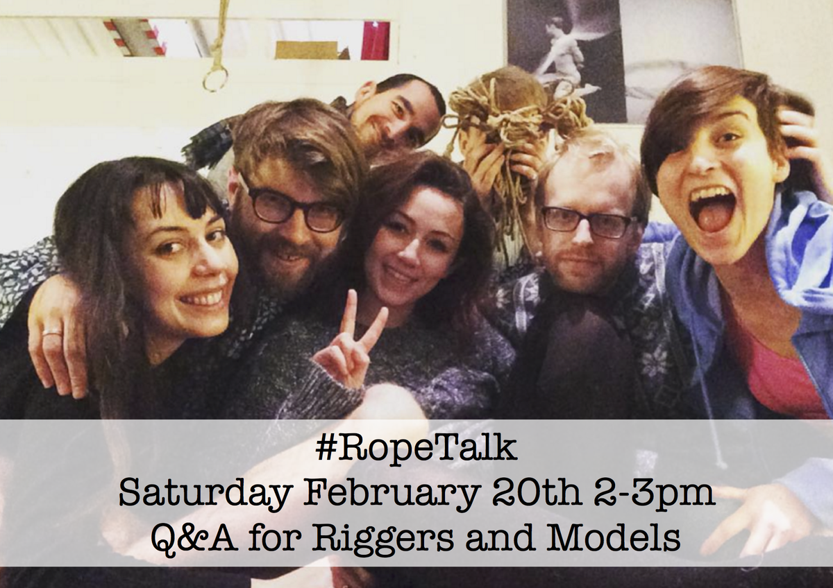 AnatomieStudio's tweet photo. Our FREE monthly #RopeTalk session is tomorrow! 2-3pm. Perfect for the new and curious! Informal and casual vibe :) https://t.co/v5Fbzv29nE