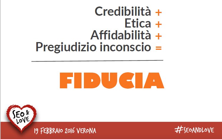 L'equazione della #fiducia di <a href="/ASalettiWm/">Andrea Saletti</a> nell'ottica di marketing per #seoandlove! 4 ingredienti