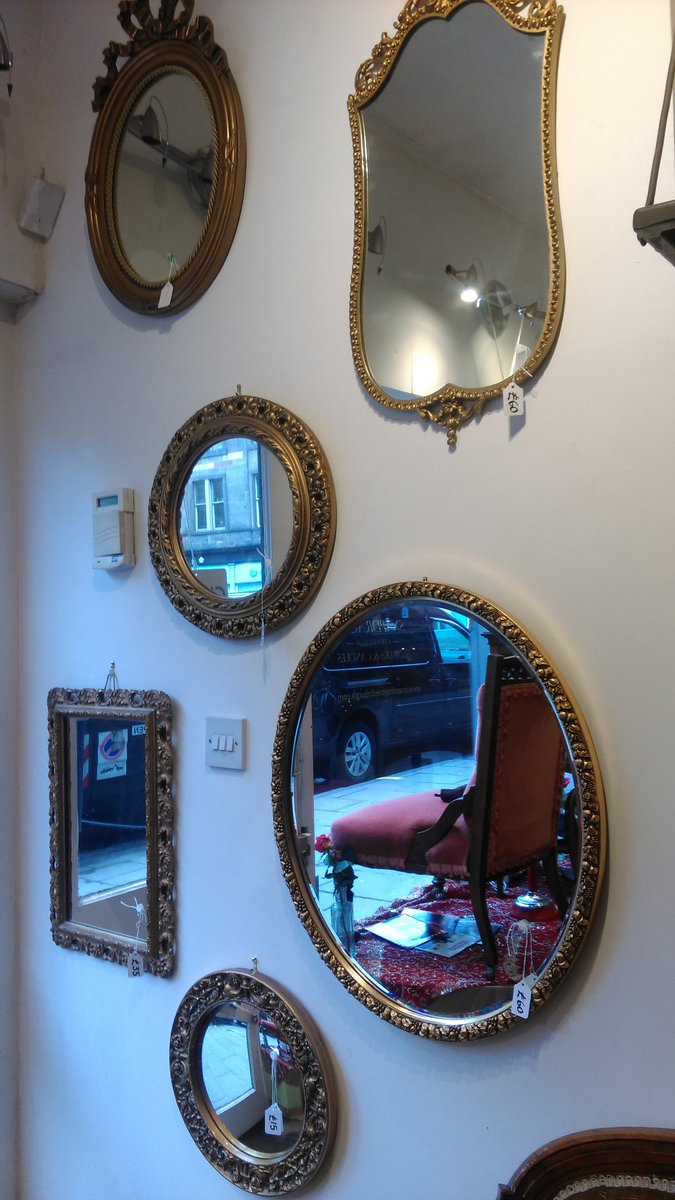 Gilt mirror wall. £15-£95 #mirror #antiques #vintage