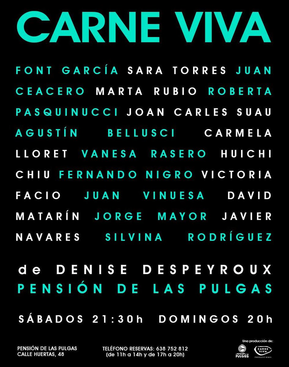 Si has visto #CarneViva, ayúdanos a llegar un poquito más lejos con un #RT. S y D en <a href="/PENSIONdePULGAS/">LaPENSIONdelasPULGAS</a>