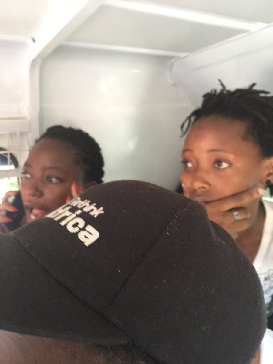 thabithabi_'s tweet photo. RT"@panashechig: We are in the police van right now #WitsFeeMustFall https://t.co/P7N7AEfz4L"