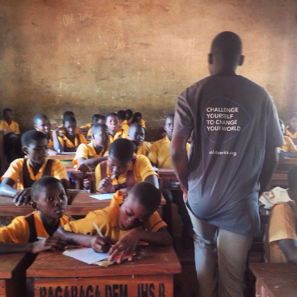 School sensitization in Tamale teaching about disability and Paralympic sports. <a href="/IntService/">InternationalService</a> #disability #paralympics