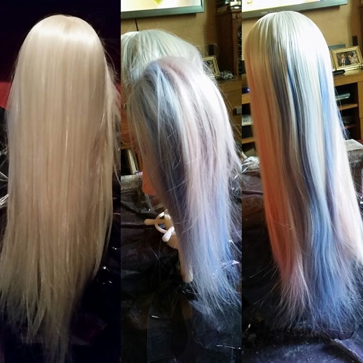 Lisha_HC_BP's tweet photo. A pastel/candyfloss colour done on my mannequin, follow my fb acc lishashc and my insta, thanks 😊 Lisha's HC https://t.co/XWZApOUHz8