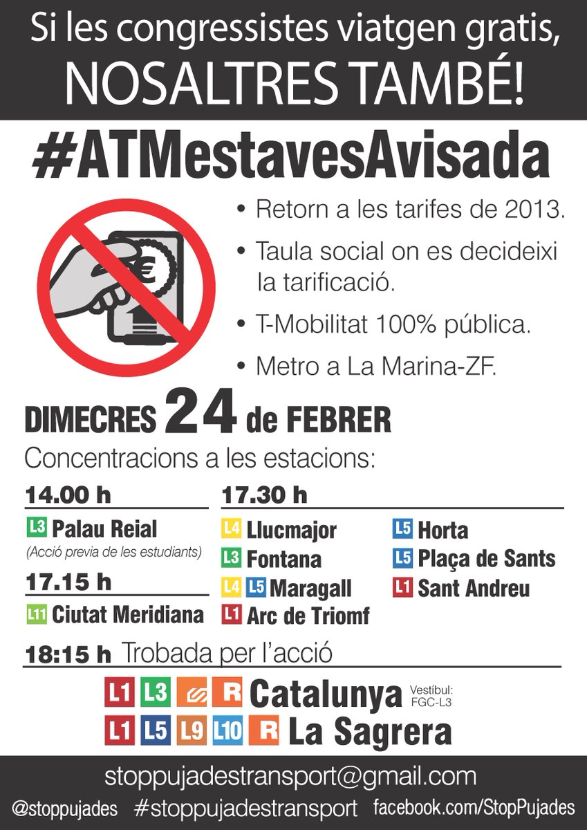 StopPujades's tweet image. Us avancem una sorpresa que donarem avui al #SobTec16... DIMECRES, ACCIÓ D'#STOPPUJADESTRANSPORT! #ATMestavesAvisada