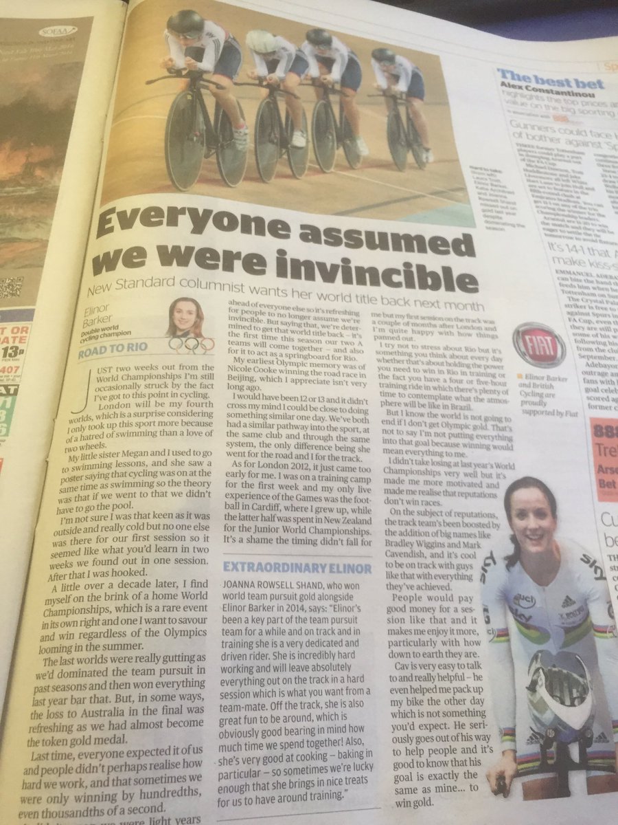 ChannieWade's tweet photo. Enjoying reading the first of your new regular columns for the @EveningStandard @elinorbarker looks good https://t.co/2YCQhDhqyp