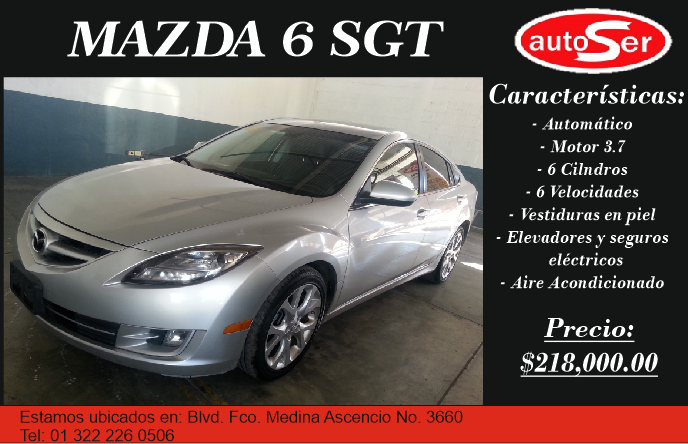 SeminuevosAuto's tweet photo. #HoyMerezco un #Mazda 6 de Autoser #PuertoVallarta cotizalo en: https://t.co/15mEkVAlGq  #BuenViernes https://t.co/Al48KpE5YY