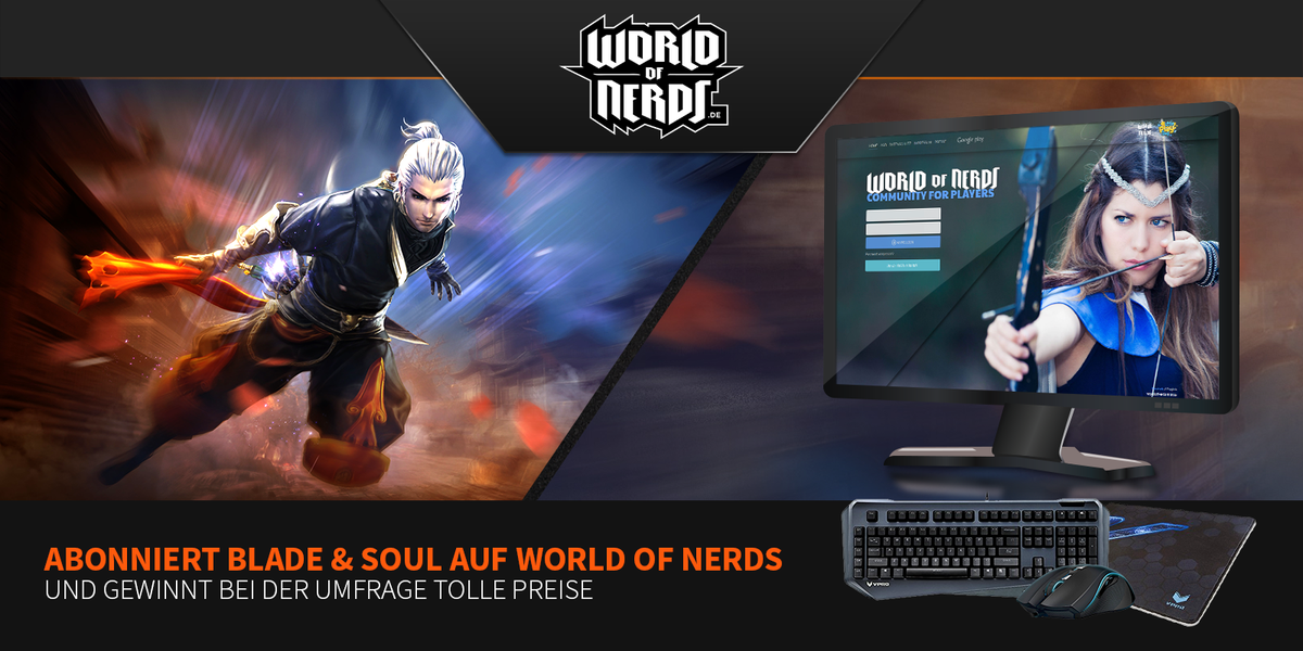 bladeandsoul_DE's tweet photo. Verpasst nicht eure Chance auf ein Gaming-Paket, bereitgestellt von @WorldofNerdsCOM! https://t.co/peOS4XrU6j https://t.co/4gQHRN3oSS