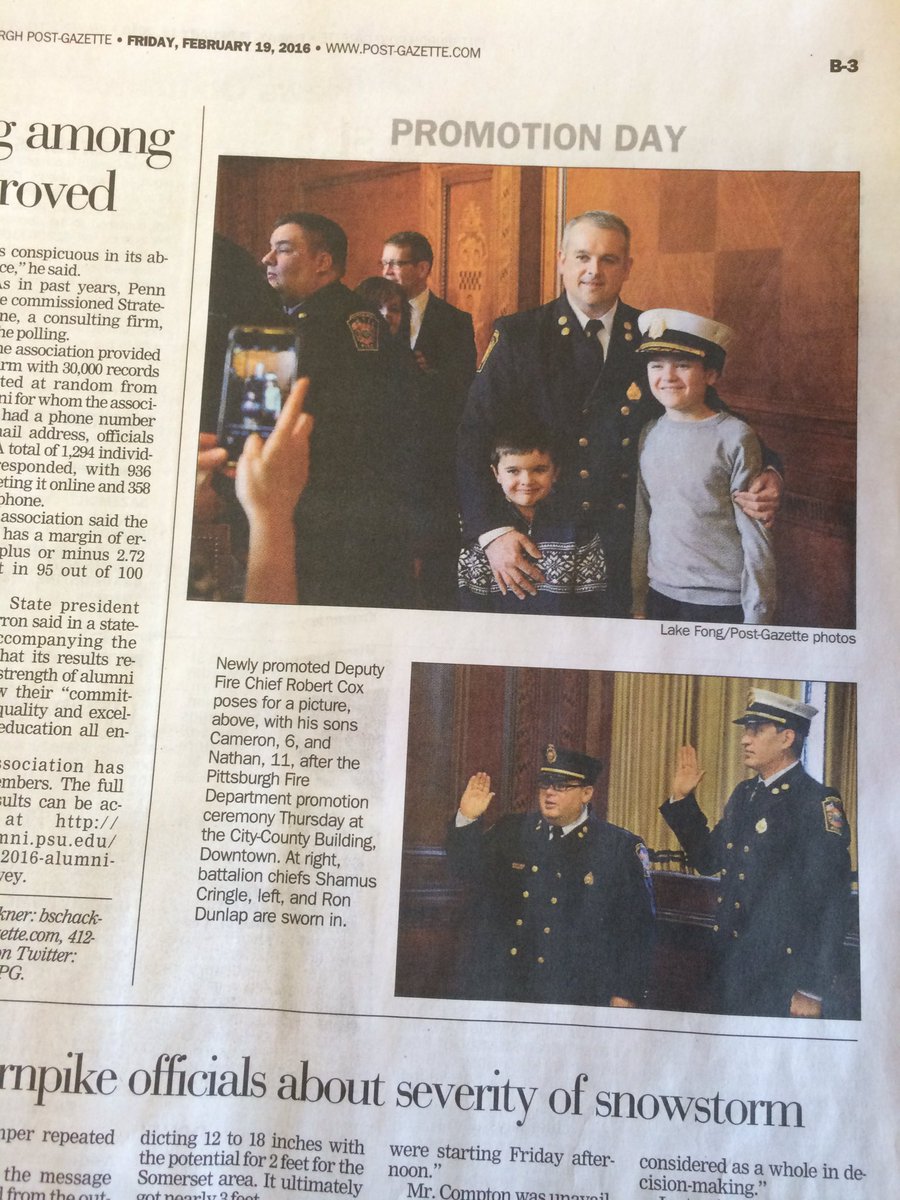 PghFireFighters's tweet photo. Thanks for the photo ops @PittsburghPG. Proud day for 14 of our @CityPGH firefighters yesterday #promotionday https://t.co/DJxxC3NhL1