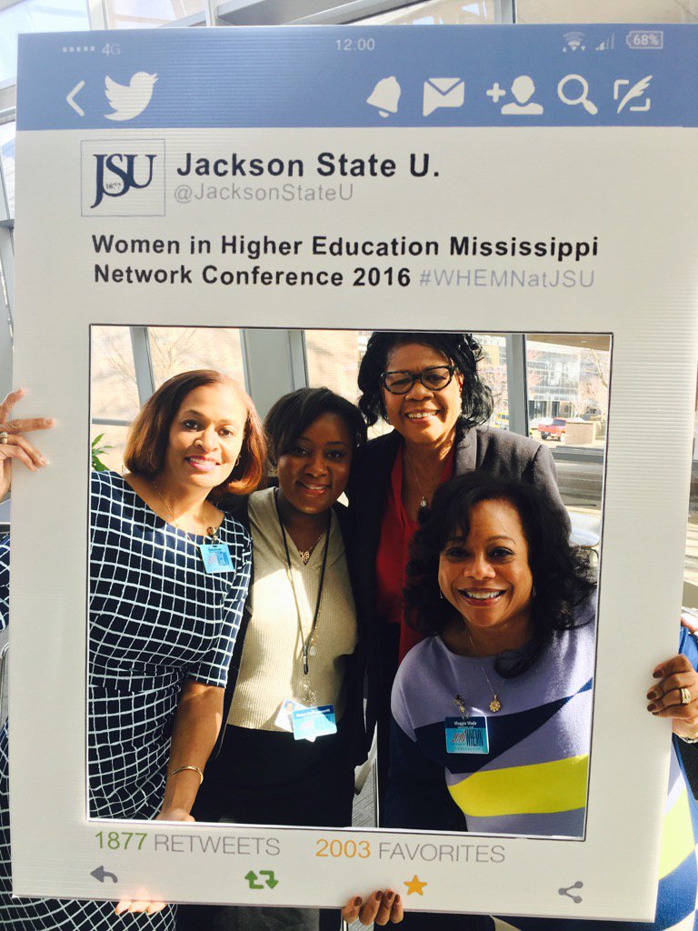 JacksonStateU's tweet photo. Look who's here at the #WHEMN conference hosted by JSU! @MaggieWade #WHEMNatJSU https://t.co/3cg5i579ZR