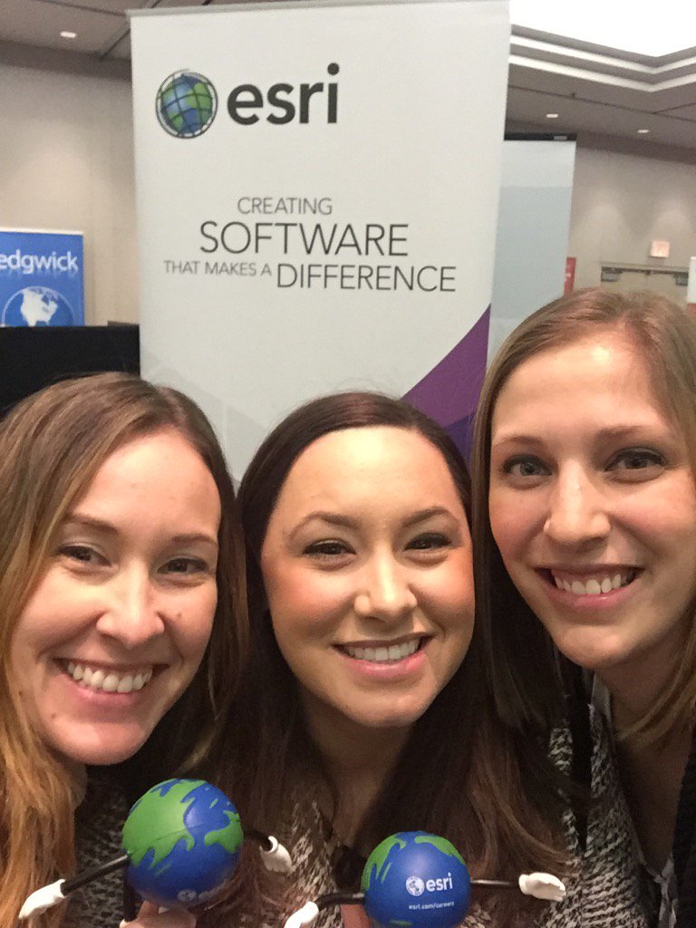 KatieGuyer's tweet photo. Look who we found at #hiresocal! @JohannaStubbe and I are off to a great start! #esri #gogoglobey https://t.co/RdUOm9POLK