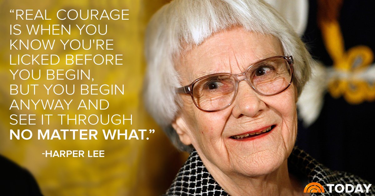 TODAYshow's tweet photo. Rest in peace, Harper Lee. https://t.co/RECvIwq4GT