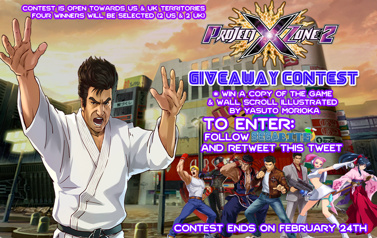 SEGAbits's tweet photo. #Contest: Win #ProjectXZone2 game &amp; wall scroll (US &amp; UK eligible)
Follow @SEGAbits and RT 
https://t.co/dWJEEpCexS https://t.co/Rbhz9S9kNT