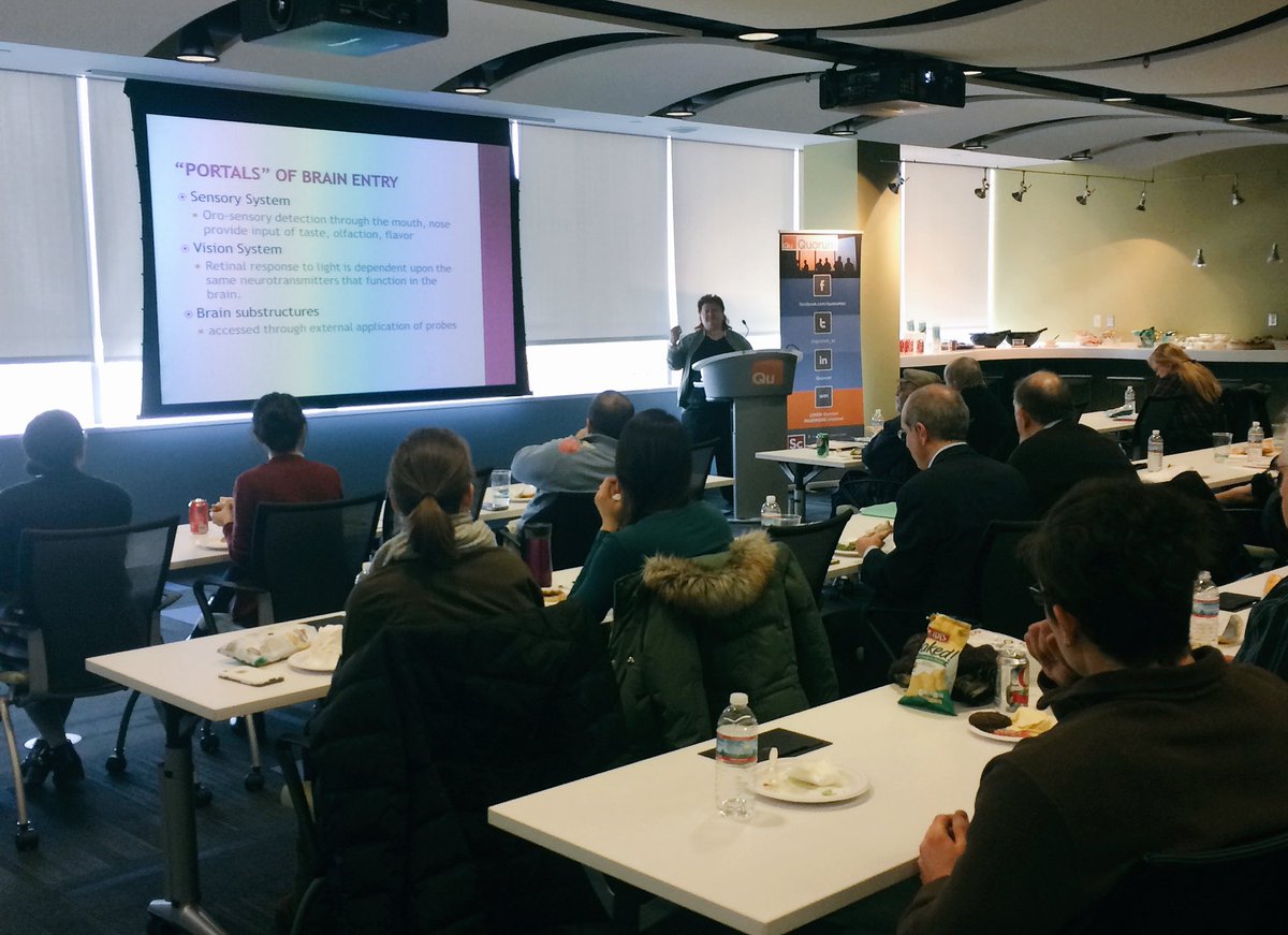 Quorum_Sc's tweet photo. Dr. Jennifer Nasser of @DrexelCNHP shares her findings on how the brain reacts to food. #LFHM https://t.co/2EKvmEaqhH