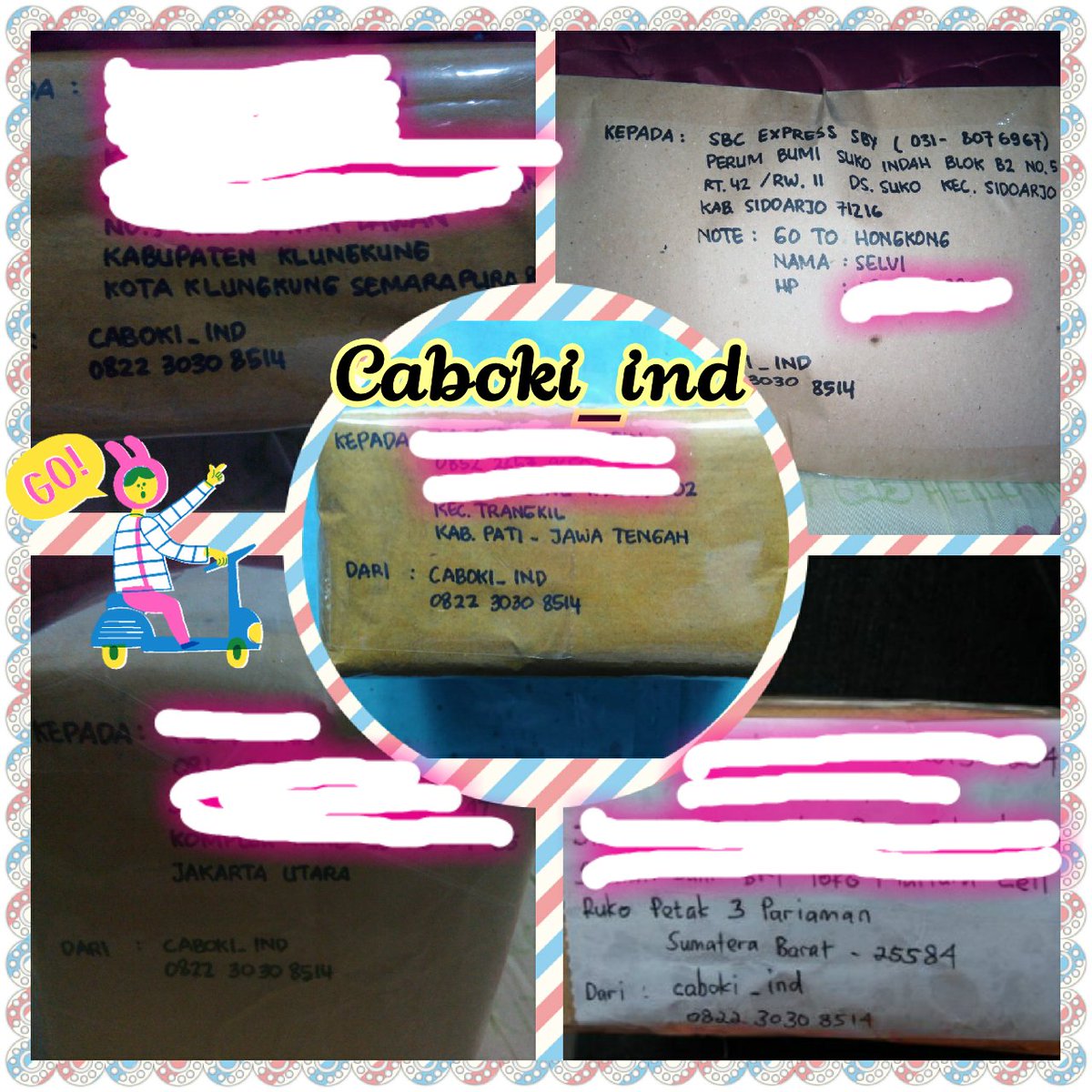 Caboki_ind's tweet photo. Paket orderan #caboki hari ini, laris manis deh.. Thx sistaaa yg di #hongkong #sumatra #jakarta #klungkung #pati https://t.co/1Mza5tGDyP