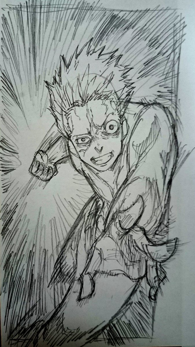 衝動に任せた雑描き
#落書き 