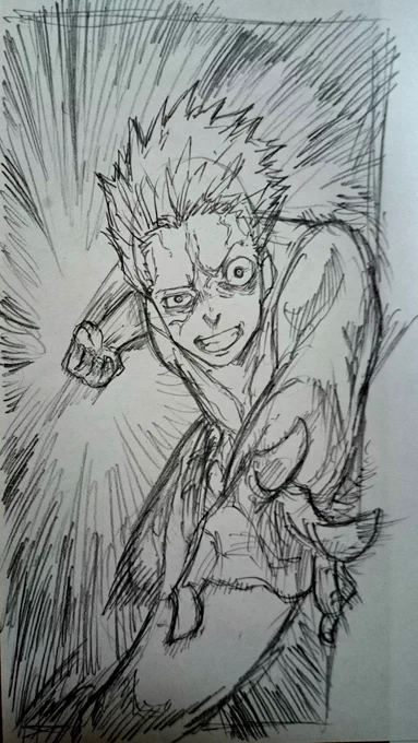衝動に任せた雑描き
#落書き 