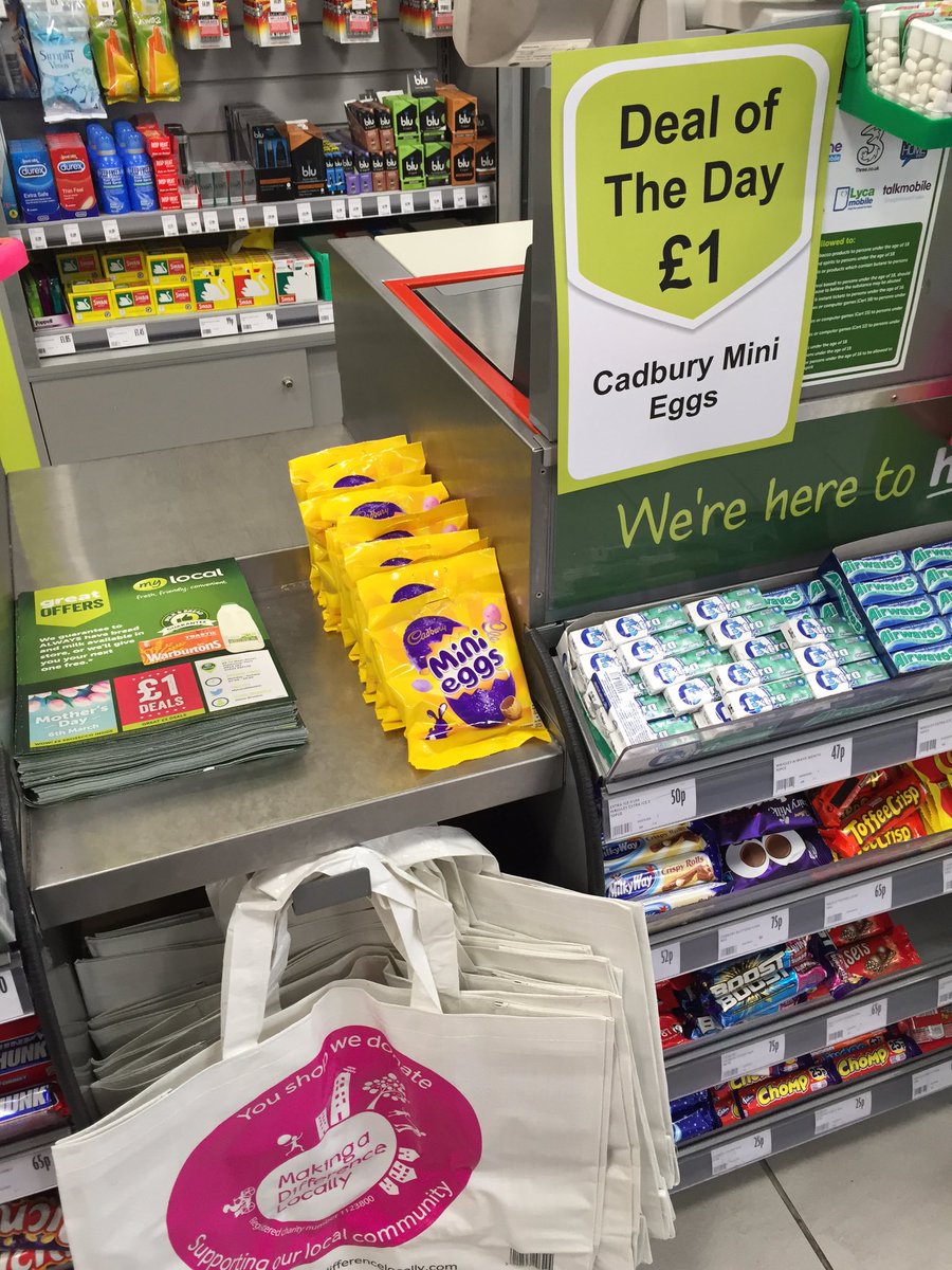 MyLocalWeekSt's tweet image. Another cracking Deal of the Day for you. Cadbury Mini Eggs only £1. Easter has come early! #MyLocal