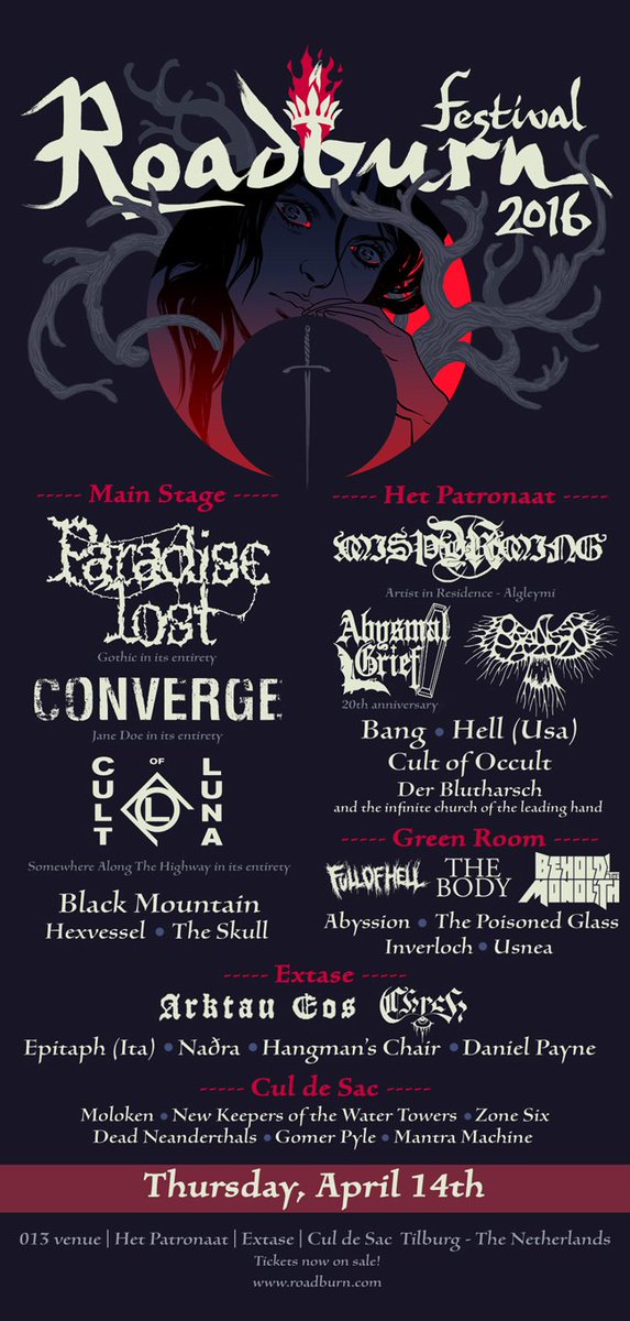 roadburnfest's tweet photo. Here are our updated day posters for #Roadburn 2016

Which day is doing it for you the most? https://t.co/3uHw3zT7VS