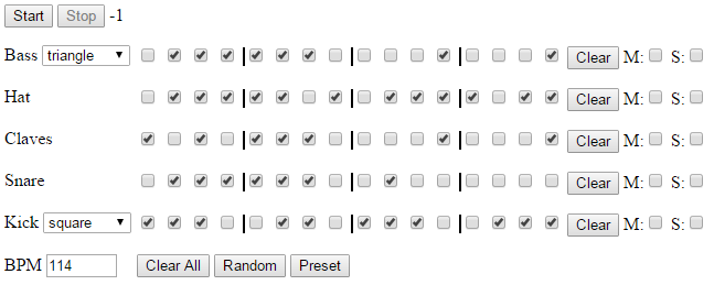 DonKarlssonSan's tweet image. Check out my drum machine built with checkboxes, #WebAudioAPI and @angularjs on @CodePen.
codepen.io/DonKarlssonSan…