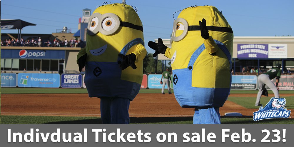 wmwhitecaps's tweet photo. Minion Night is back for another season on Wednesday, August 3! #TicketCountdown #wcaps https://t.co/e4V6nrxO1M