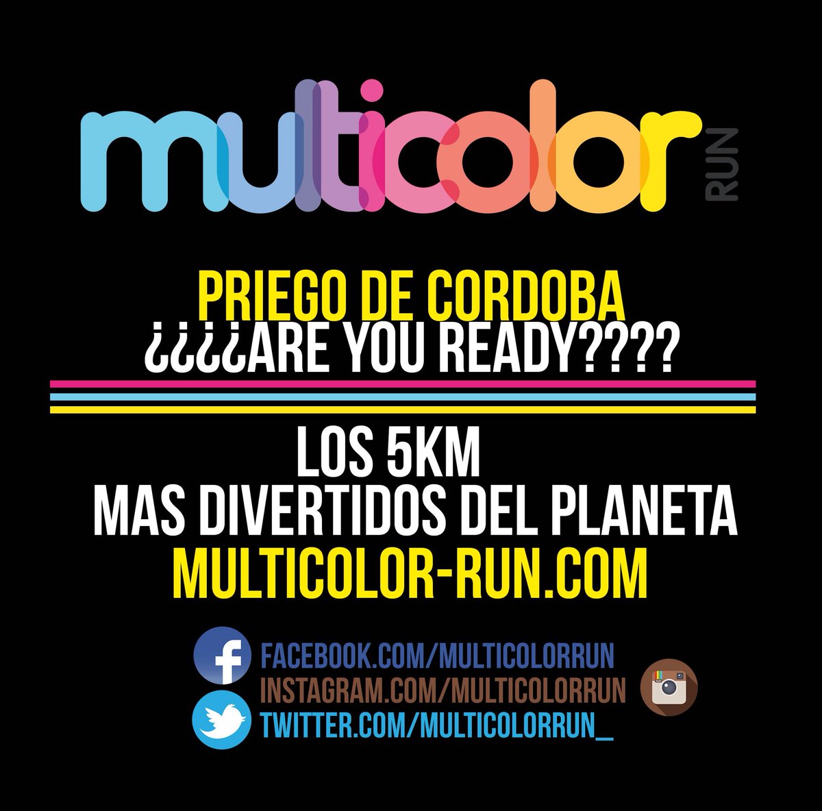 MulticolorRun_'s tweet photo. PRIEGO DE CÓRDOBA
Muy pronto más información... #MultiColorRun #run #priego #cordoba #turismodepriego #deldep https://t.co/XqHnuZFzbu