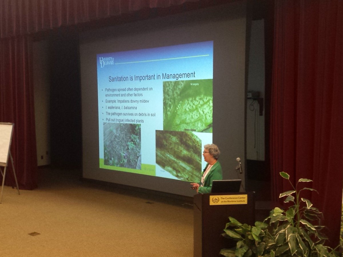 Goodbug40's tweet image. Nancy Gregory speaks on disease management at Chesapeake Green workshop held by  University of Maryland