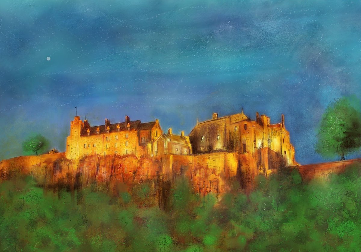 kevinhunterART's tweet image. looking forward to @ScotlandInMini shortly becoming available '@stirlingcastle Summer's Eve' with @welovehistory