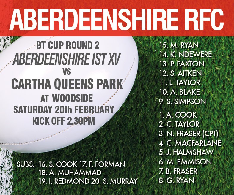 Shire team to play @Cartha1XV in the cup tomorrow at Woodside #RedAndBlack