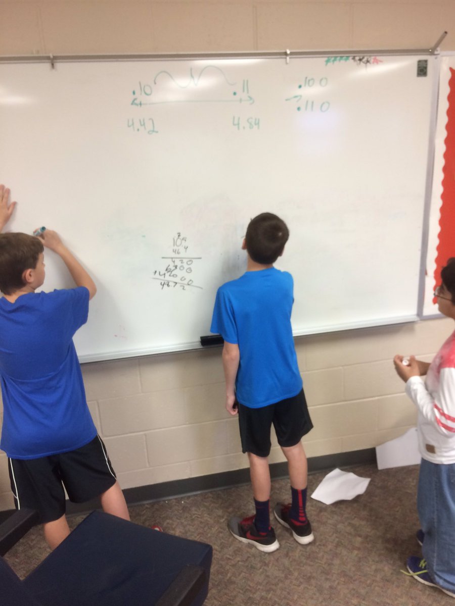 5th_Carlin's tweet photo. I love solving real world problems! Using a chipotle order to learn about division with decimals! @barryschool https://t.co/b5SPd2kEsM