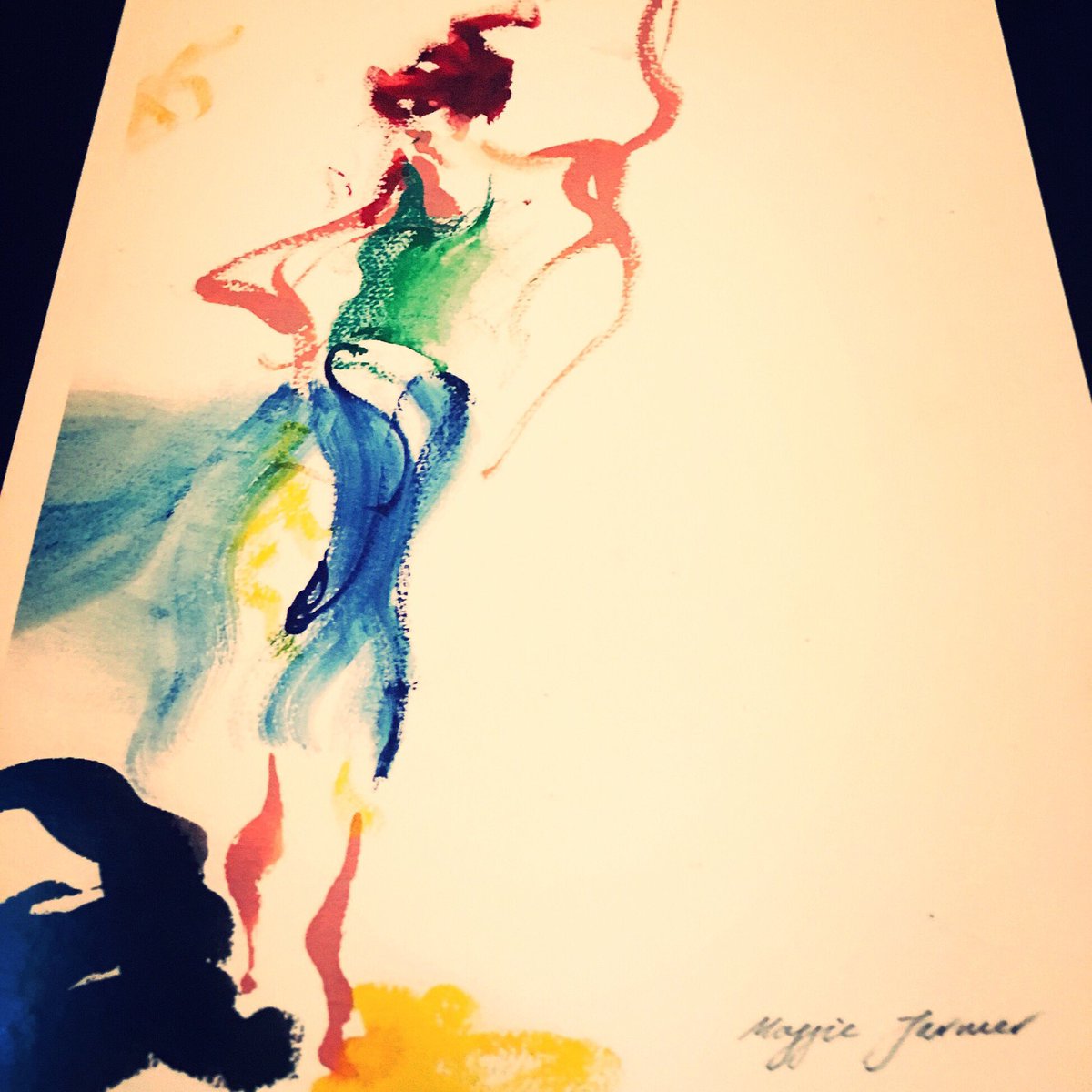 Stunning card from one of my gorgeous 2016 couples #wedding #dancing #handpainted #stunning #ThankYou