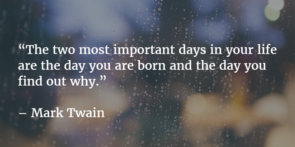DIACommunity's tweet photo. “The two most important days in your life are the day you are born and the day you find out why.”
 
– Mark Twain https://t.co/WHFmuULsjU