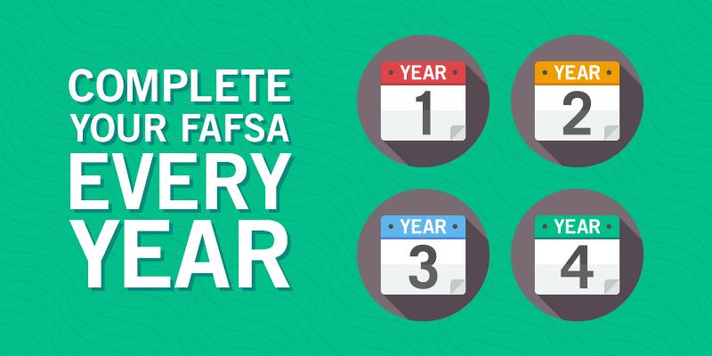 The FAFSA is like a doctor's visit—you need to do it every year. And here's where you do it: 1.usa.gov/1TqlthB