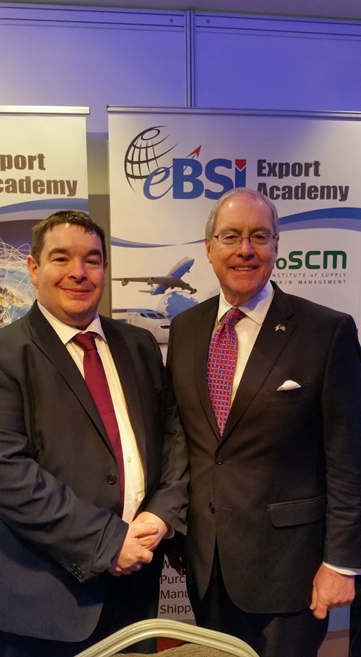 ThomasSmithebsi's tweet photo. #eBSIExportAcademy at #exportthinking February 2016!  Meeting the US Ambassador to Ireland Mr. Kevin O'Malley https://t.co/GHQugdZ6zv