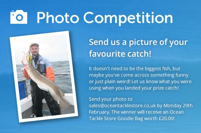 OceanTackleUK's tweet photo. Photo Competition! Email sales@oceantacklestore.co.uk by 29/02/2016 and win a Goodie Bag worth £20.00! https://t.co/dXVjkoG6Ng